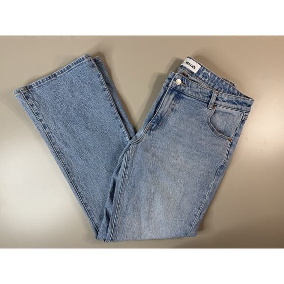 Rollas Denim - Rollas Womens Dallas Low Rise Slim Bootcut Denim Jeans 31 Light Rodeo Western